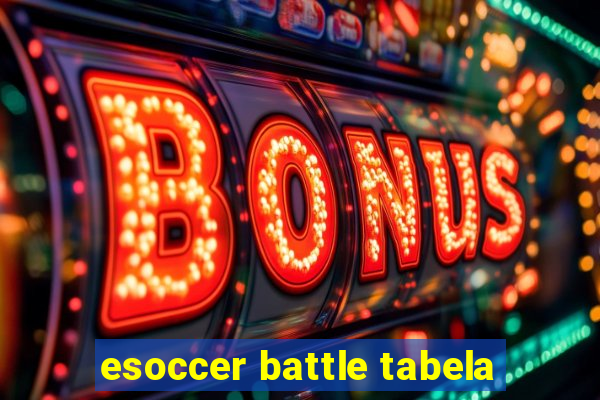 esoccer battle tabela