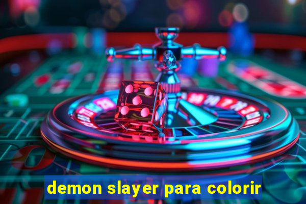 demon slayer para colorir