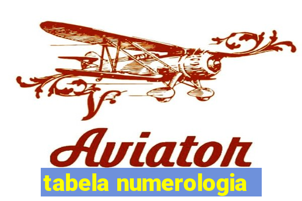 tabela numerologia