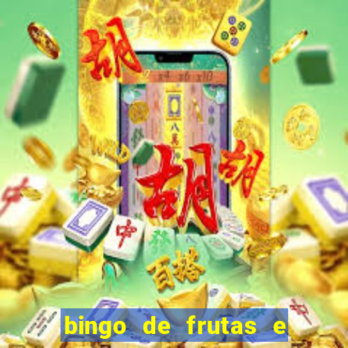 bingo de frutas e legumes para imprimir