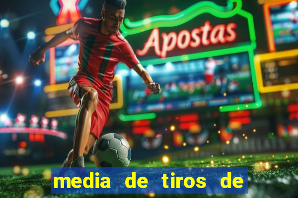 media de tiros de meta por jogo