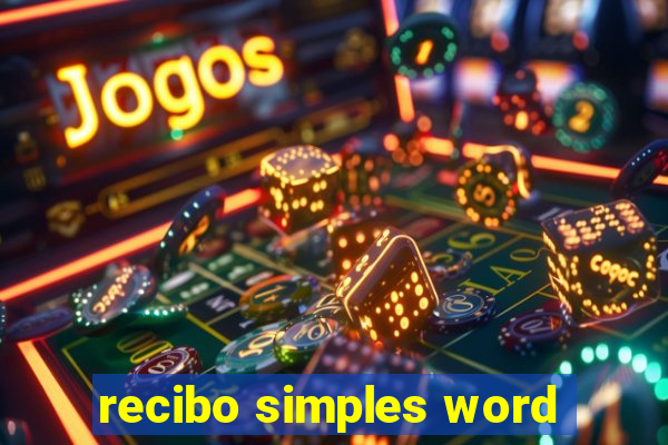 recibo simples word