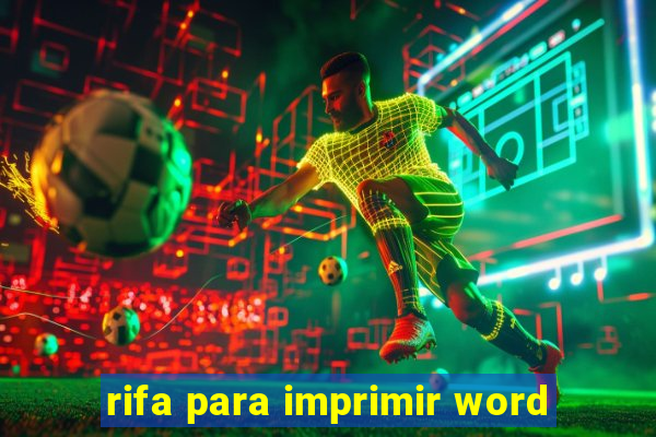 rifa para imprimir word