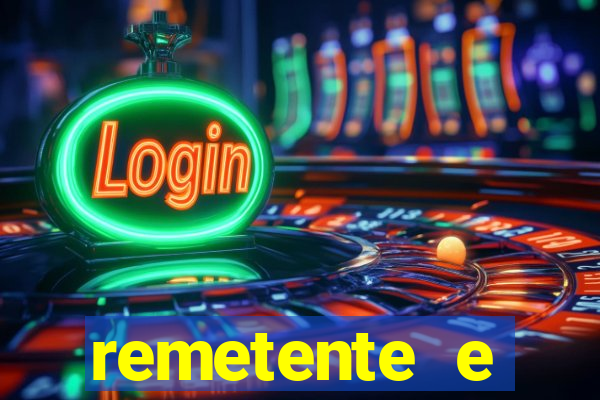 remetente e destinatário modelo