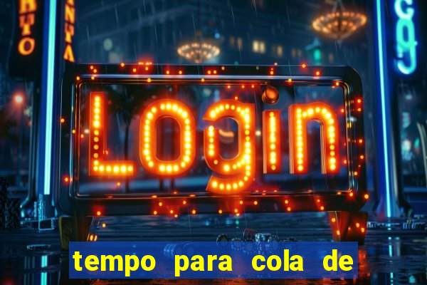 tempo para cola de cano secar
