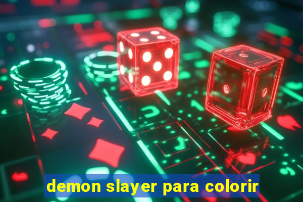 demon slayer para colorir