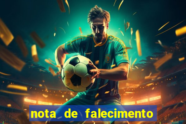 nota de falecimento em campos altos hoje